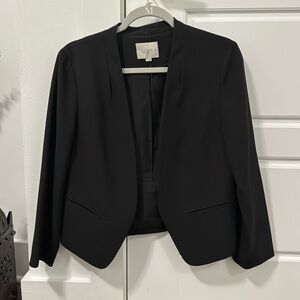 Loft black 3/4 length sleeve cropped blazer